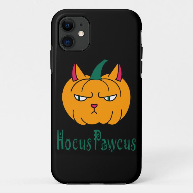 Hocus pawcus Halloween Kürbisinger Katzenmagie Case-Mate iPhone Hülle (Rückseite)