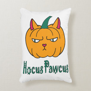Hocus pawcus Halloween Kürbisinger Katzenmagie Dekokissen