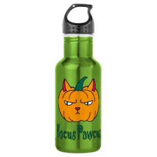 Hocus pawcus Halloween Kürbisinger Katzenmagie Edelstahlflasche