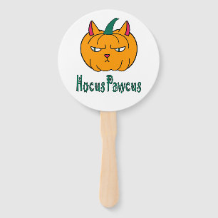 Hocus pawcus Halloween Kürbisinger Katzenmagie Fächer