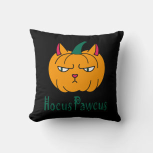 Hocus pawcus Halloween Kürbisinger Katzenmagie Kissen