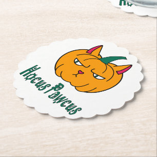 Hocus pawcus Halloween Kürbisinger Katzenmagie Untersetzer