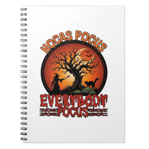 Hocus Pocus Alle Fokussieren Gruseliger Baum Hexen Notizblock