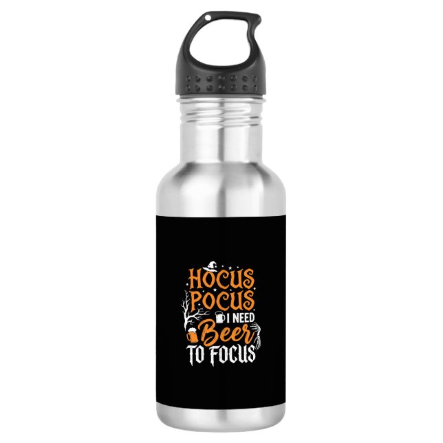 Hocus Pocus Bier Halloween Design_1 Edelstahlflasche (Vorderseite)