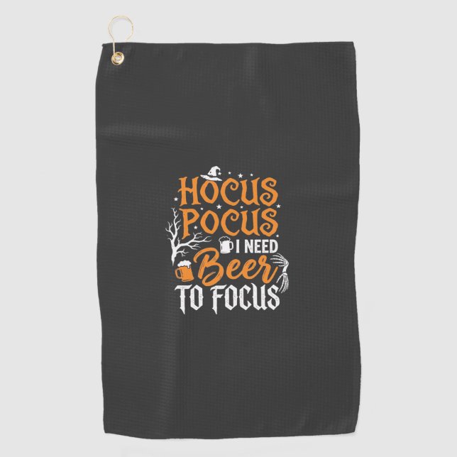 Hocus Pocus Bier Halloween Design_1 Golfhandtuch (Vorderseite)