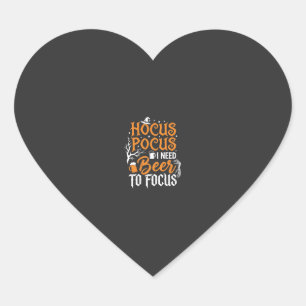 Hocus Pocus Bier Halloween Design_1 Herz-Aufkleber