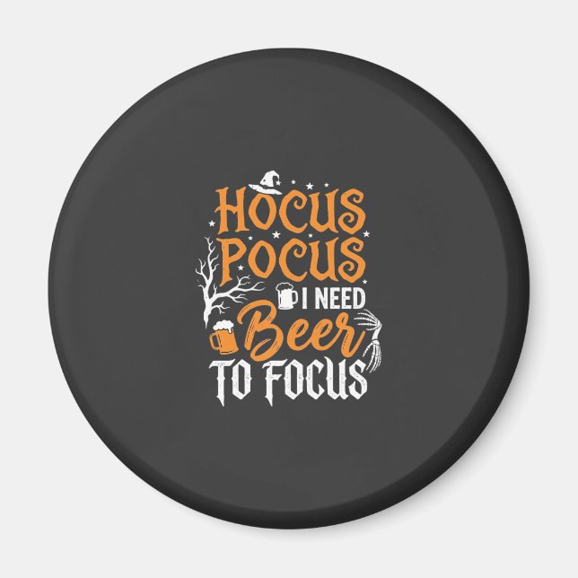 Hocus Pocus Bier Halloween Design_1 Magnet (Vorne)