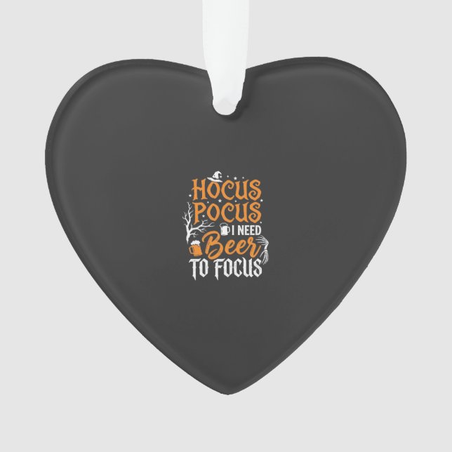 Hocus Pocus Bier Halloween Design_1 Ornament (Vorderseite)