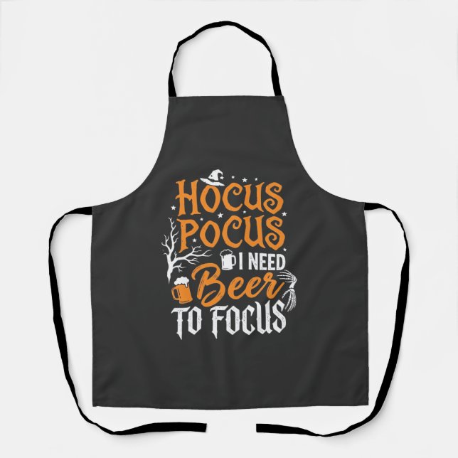 Hocus Pocus Bier Halloween Design_1 Schürze (Vorderseite)