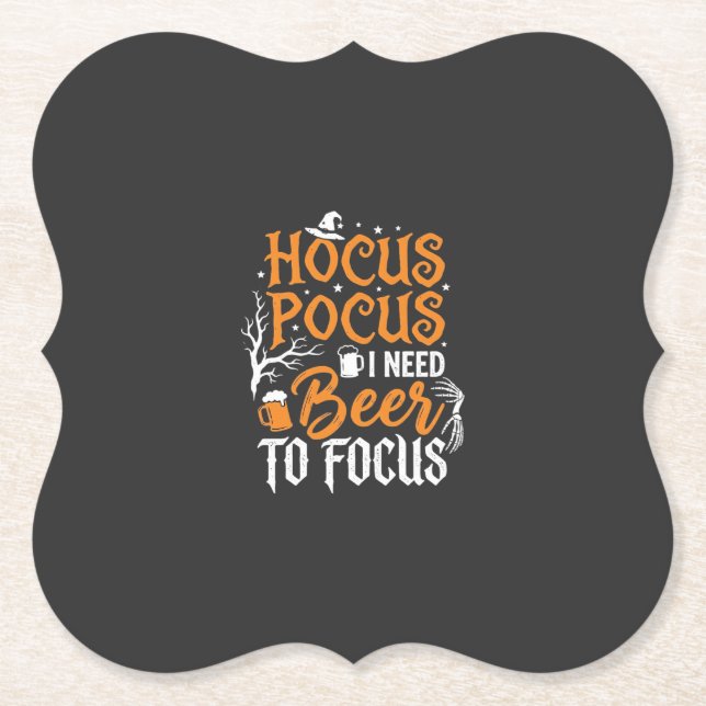 Hocus Pocus Bier Halloween Design_1 Untersetzer (Vorderseite)