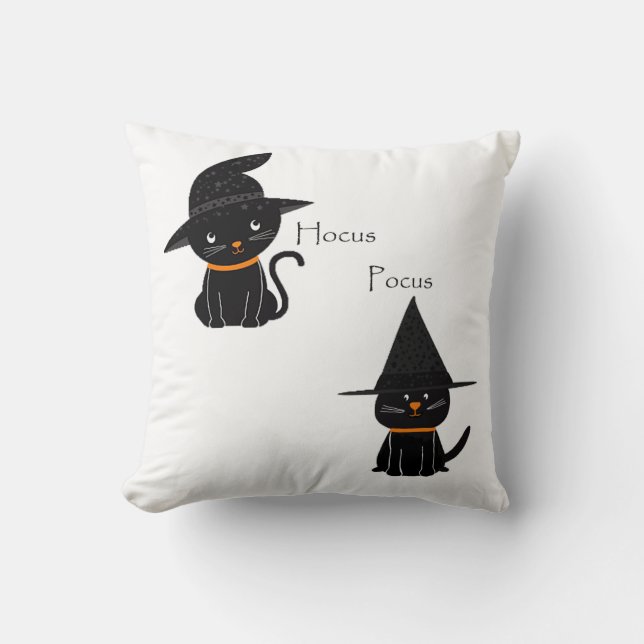 Hocus Pocus Black Cats Kissen (Vorderseite)