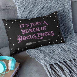 Hocus Pocus Black und Lila Halloween-Zitat Lendenkissen
