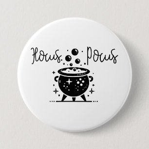 Hocus Pocus Bubbling Hexe Cauldron Halloween Button