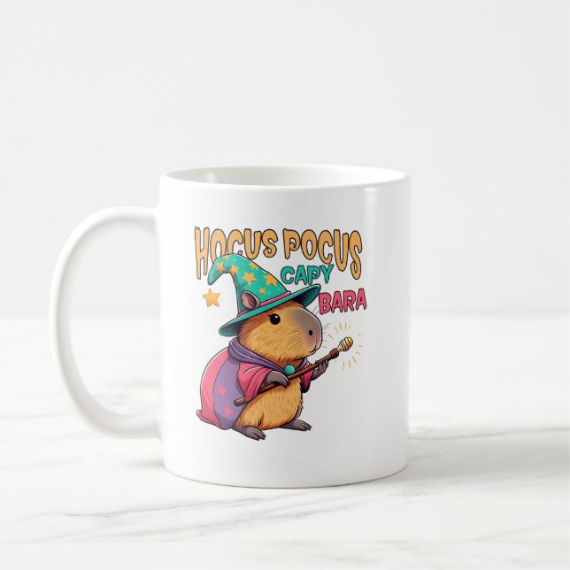 Hocus Pocus Capybara Halloween Kaffeetasse (Links)