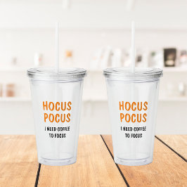Hocus Pocus Halloween Coffee Tumbler | Funny Witch Acryltrinkbecher
