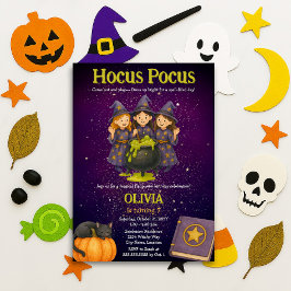 Hocus Pocus Halloween Geburtstagsparty Einladung