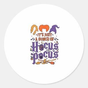 Hocus Pocus Halloween Hexen Kessel Besen Katze M Runder Aufkleber