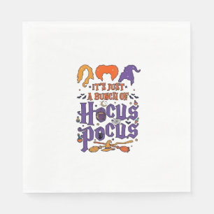 Hocus Pocus Halloween Hexen Kessel Besen Katze M Serviette