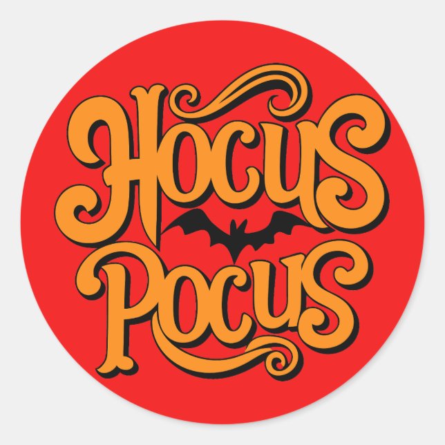 Hocus Pocus Halloween Runder Aufkleber (Vorderseite)