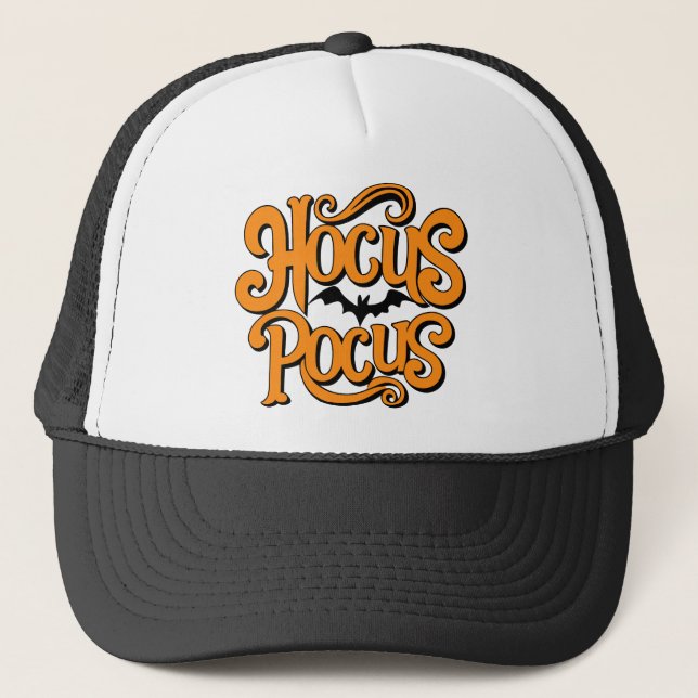 Hocus Pocus Halloween Truckerkappe (Vorderseite)
