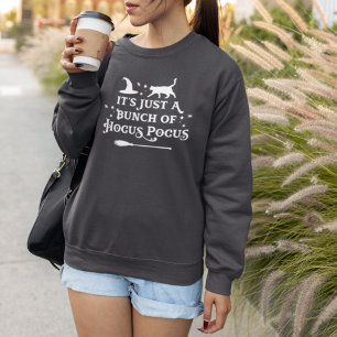 Hocus Pocus Halloween Zitat Frauen dunkelgrau Sweatshirt