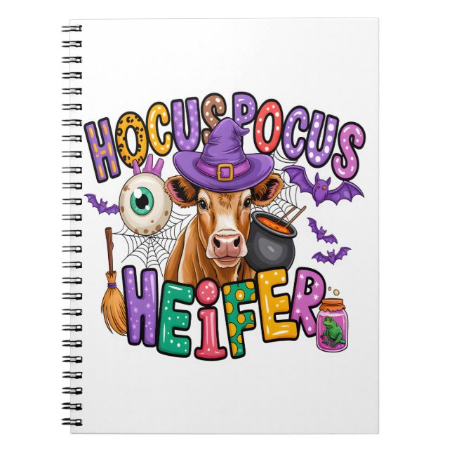 Hocus Pocus Heifer Halloween Cow Notizblock (Vorderseite)