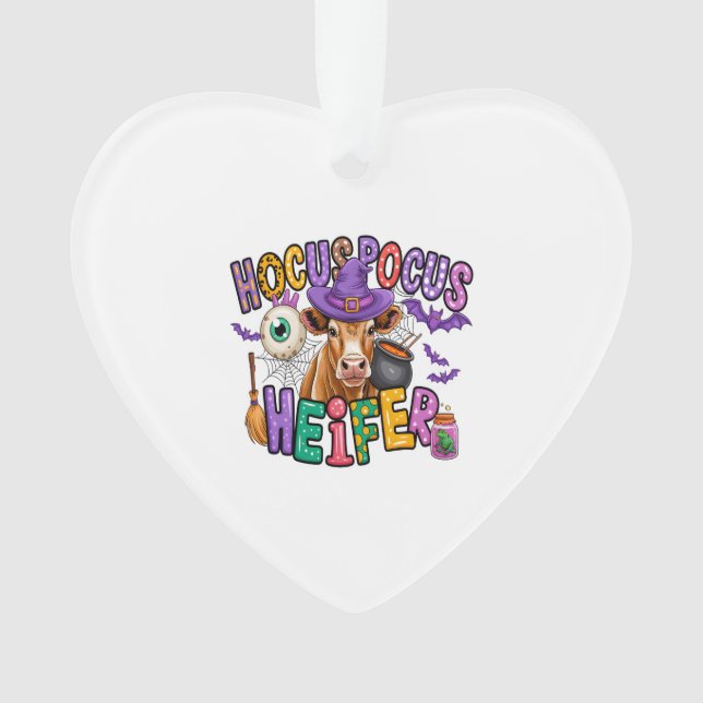 Hocus Pocus Heifer Halloween Cow Ornament (Vorderseite)