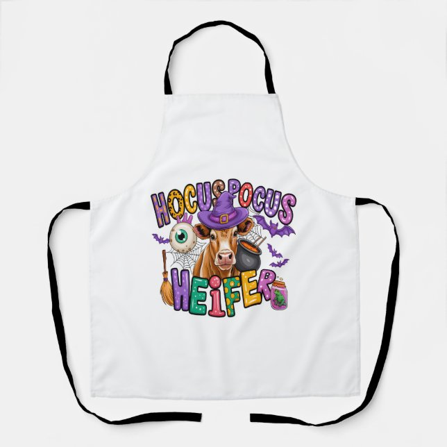 Hocus Pocus Heifer Halloween Kuh Schürze (Vorderseite)