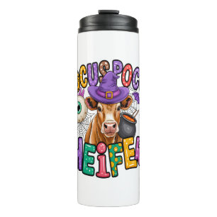 Hocus Pocus Heifer Halloween Kuh Thermosbecher