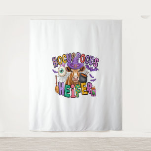 Hocus Pocus Heifer Halloween Kuh Wandteppich