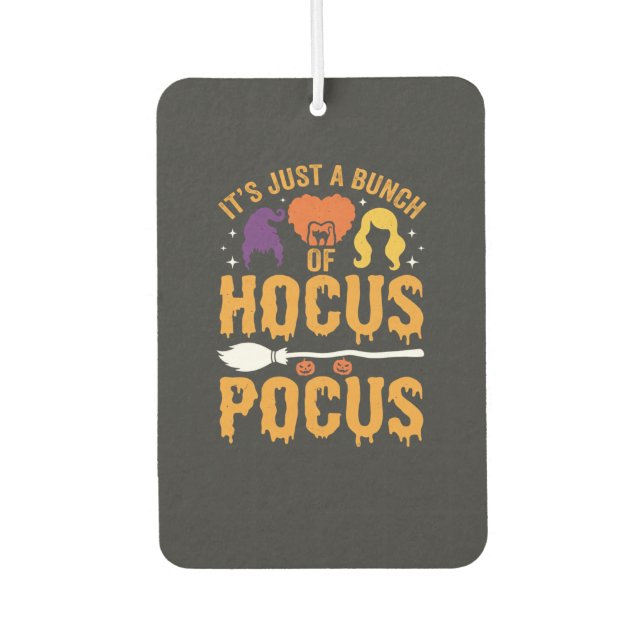 Hocus Pocus Hexe Halloween Vektor Design Autolufterfrischer (Vorderseite)