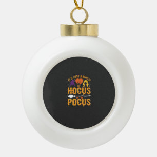 Hocus Pocus Hexe Halloween Vektor Design Keramik Kugel-Ornament