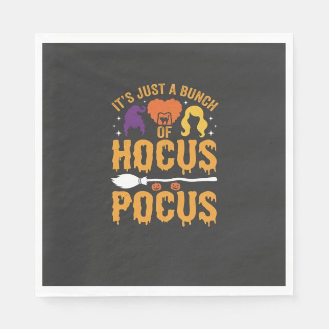 Hocus Pocus Hexe Halloween Vektor Design Serviette (Vorderseite)