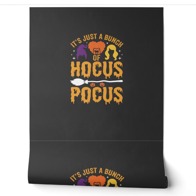 Hocus Pocus Hexe Halloween Vektor Design Tapete (Abrollen)