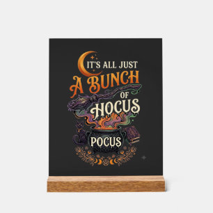 Hocus Pocus Hexenbesen schwarze Katze Magischer Ke Acrylschild