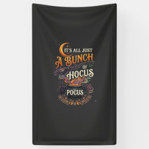 Hocus Pocus Hexenbesen schwarze Katze Magischer Ke Banner
