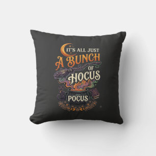 Hocus Pocus Hexenbesen schwarze Katze Magischer Ke Kissen