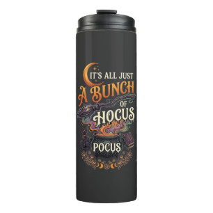 Hocus Pocus Hexenbesen schwarze Katze Magischer Ke Thermosbecher