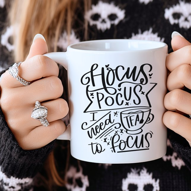 Hocus Pocus Ich Brauche Tee Tasse (Black Halloween Hocus Pocus Tea Cup)