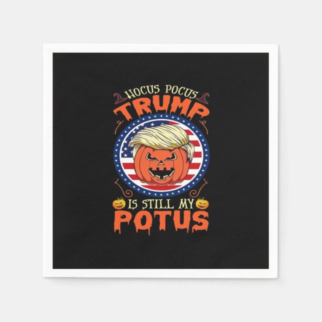 Hocus Pocus ist immer noch mein Potus Trumpkin Hal Serviette (Vorderseite)