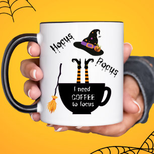 Hocus Pocus Kaffee zum Fokussieren Halloween Tasse