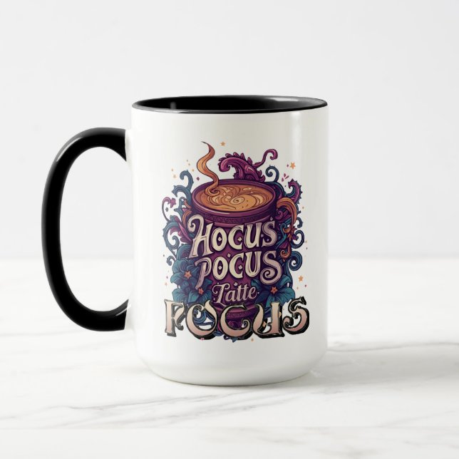 Hocus Pocus Latte Focus Benutzerdefinierter Hexenk Tasse (Links)