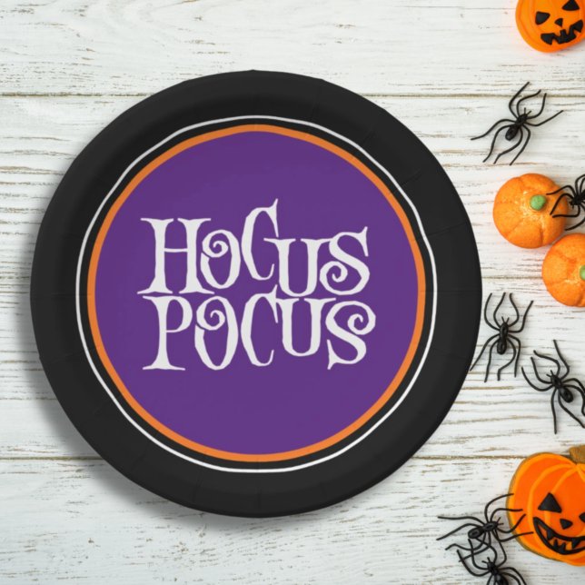 Hocus Pocus Lila Halloween-Papierplatte Pappteller (Von Creator hochgeladen)