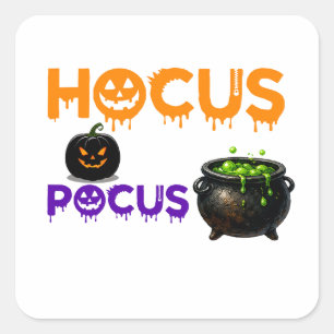 Hocus Pocus Magie-Szene für Halloween-Fans 🎃 Quadratischer Aufkleber