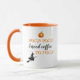 Hocus Pocus Modern Orange und Black Halloween Tasse