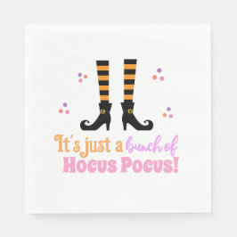 Hocus Pocus Modernes Halloween Orange Lila Zitat Serviette