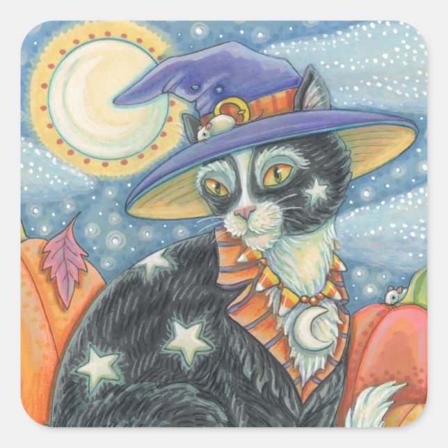 HOCUS POCUS NOIR CHAT WITCH, HALLOWEEN STICKERS (Devant)