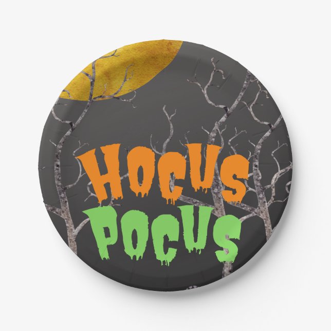 Hocus Pocus Papierplatte Pappteller (Vorderseite)