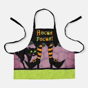 Hocus Pocus Quote Halloween Hexenleder Black Cat Schürze