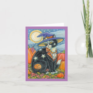 HOCUS POCUS SCHWARZE KATZENHEXE, MAUS HALLOWEEN Bl Karte